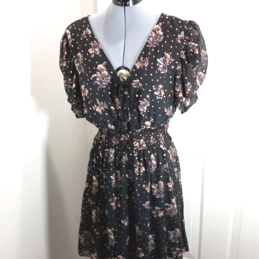 Bailey Blue Sz L, black Dress midi